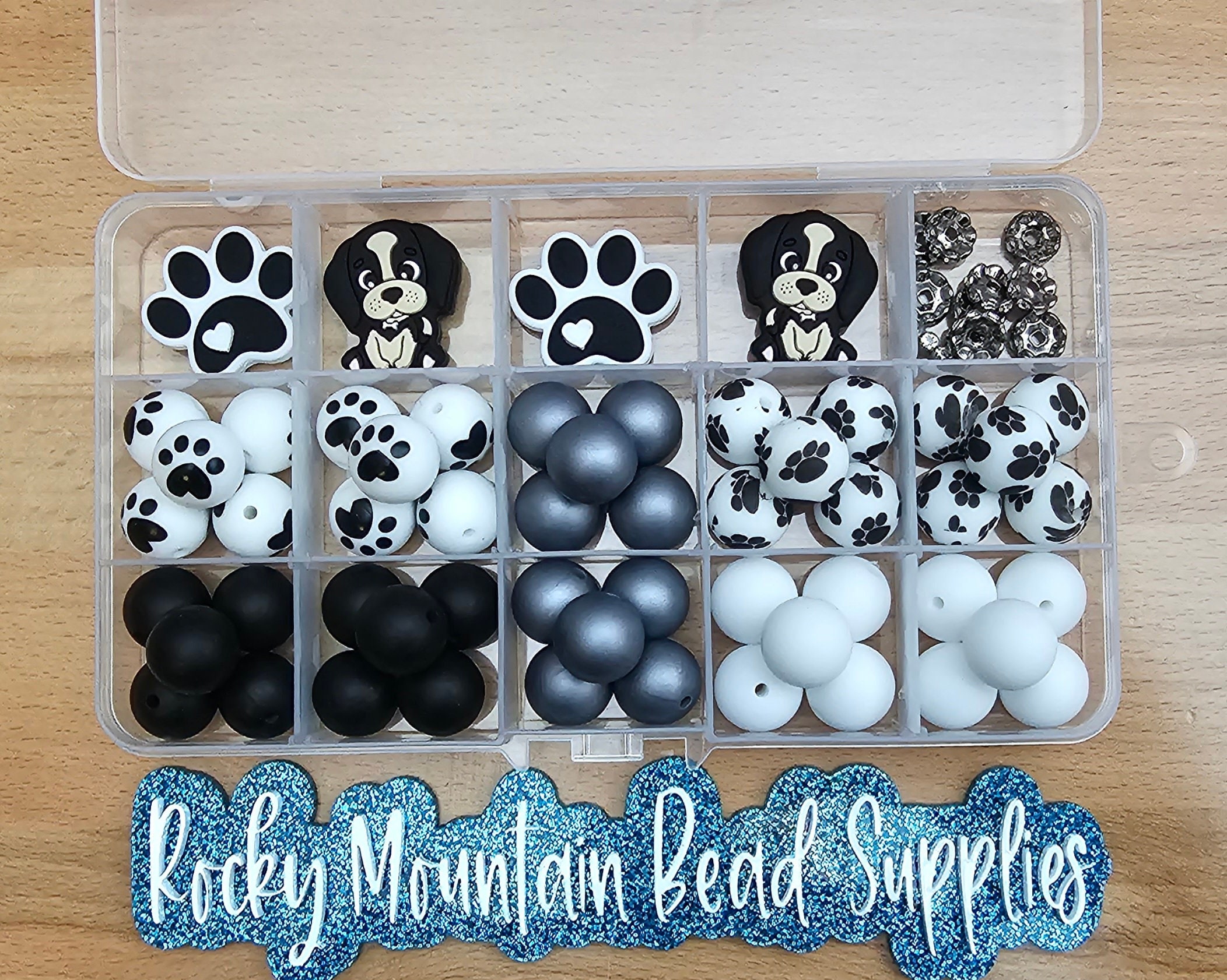 DIY Silicone Bead Kit Dog Paw Silicone Beads Bulk Silicone 