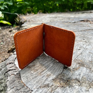 Leather Money Clip Wallet. Mens Wallet with Money Clip. Slim Wallet for Men. Minimalist Front Pocket Card Wallet. Groomsmen Money Clip