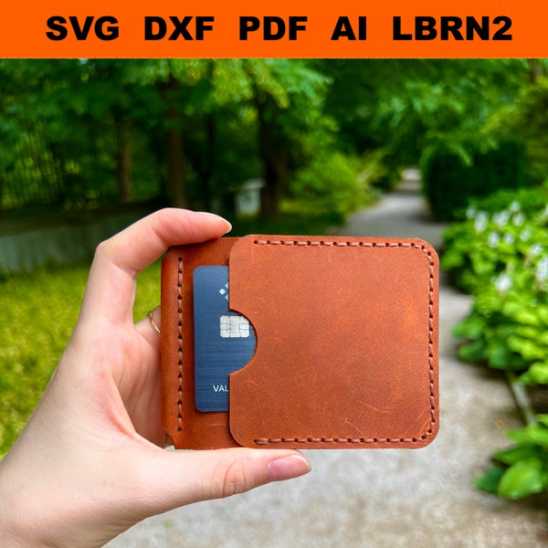 Leather Wallet Pattern Money Clip Leather Wallet PDF Pattern Leather Wallet SVG Pattern Wallet Template Leather DXF Card Holder Pattern