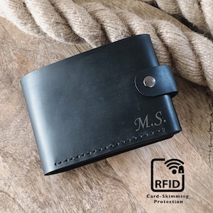 Cartera triple para hombre Cartera RFID personalizada de cuero personalizada con 11 ranuras para tarjetas, ranura para billetes, 2 ranuras para identificación o fotografía y bolsillo para monedas con cremallera