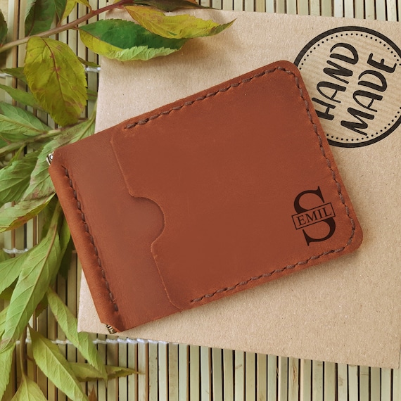Personalized Leather Small Wallet Monogram Leather Small 