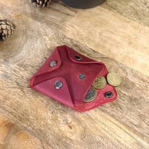 Monedero personalizado para mujer. Monedero de cuero. Monedero pequeño. Organizador de monedas de cuero. Monedero de cuero. Monedero de cuero.
