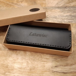 Personalized Leather Guitar Pick Holder: Engraved Pick Case, Holds 6 Picks