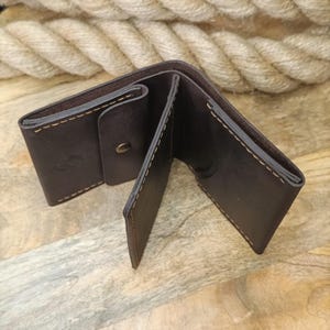Carteira de couro personalizada para dinheiro, 7 cartões de crédito com porta-moedas, carteira fina de couro marrom personalizada masculina, feita à mão e gravada, dobrável para homens