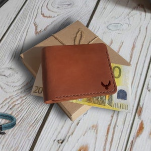 Personalized Wallet. Engraved Wallet. Custom Slim Minimalist Leather Wallet for Men. Father's Day Gifts. Personalized Leather Gift for Him