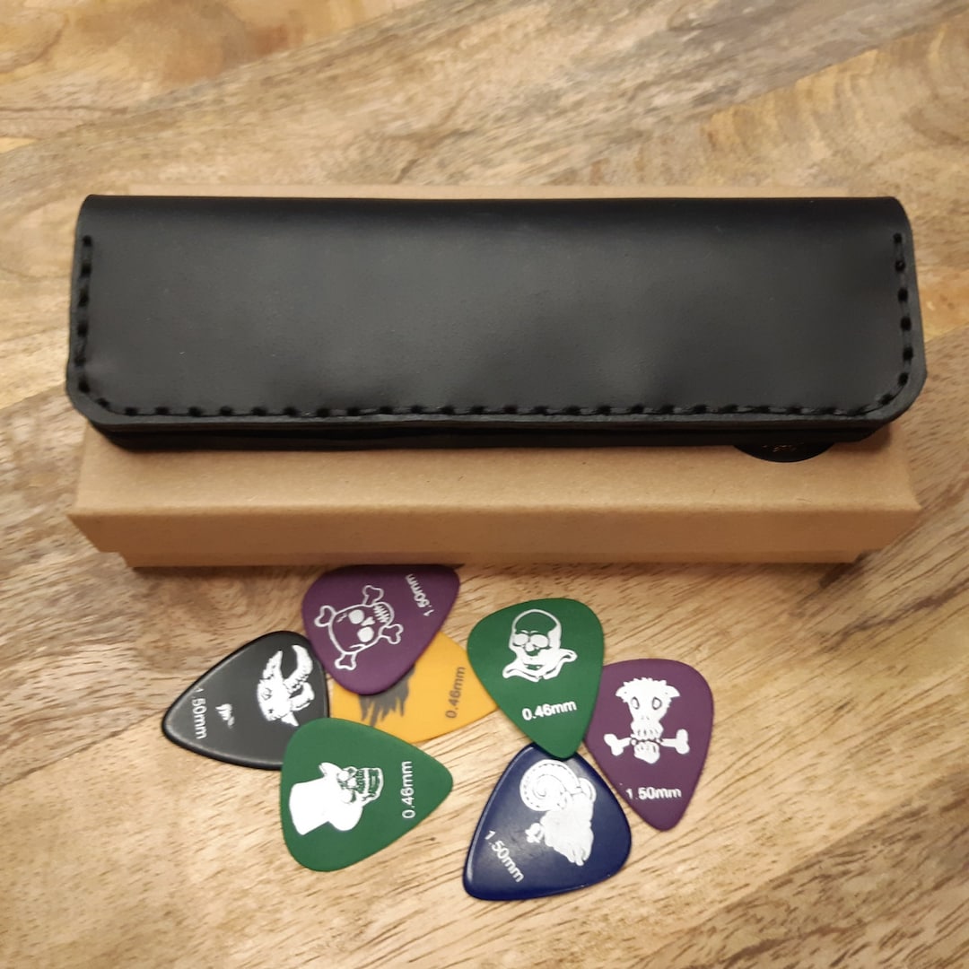 Personalized Guitar Pick Holder Custom Leather Guitar Pick Etsy