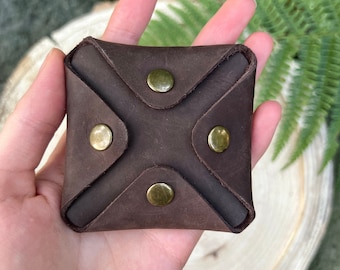 Personalized Leather Coin Pouch. Leather Coin Holder. Leather Coin Organiser. Leather Coin Purse. Leather Coin Wallet. Small Coin Case