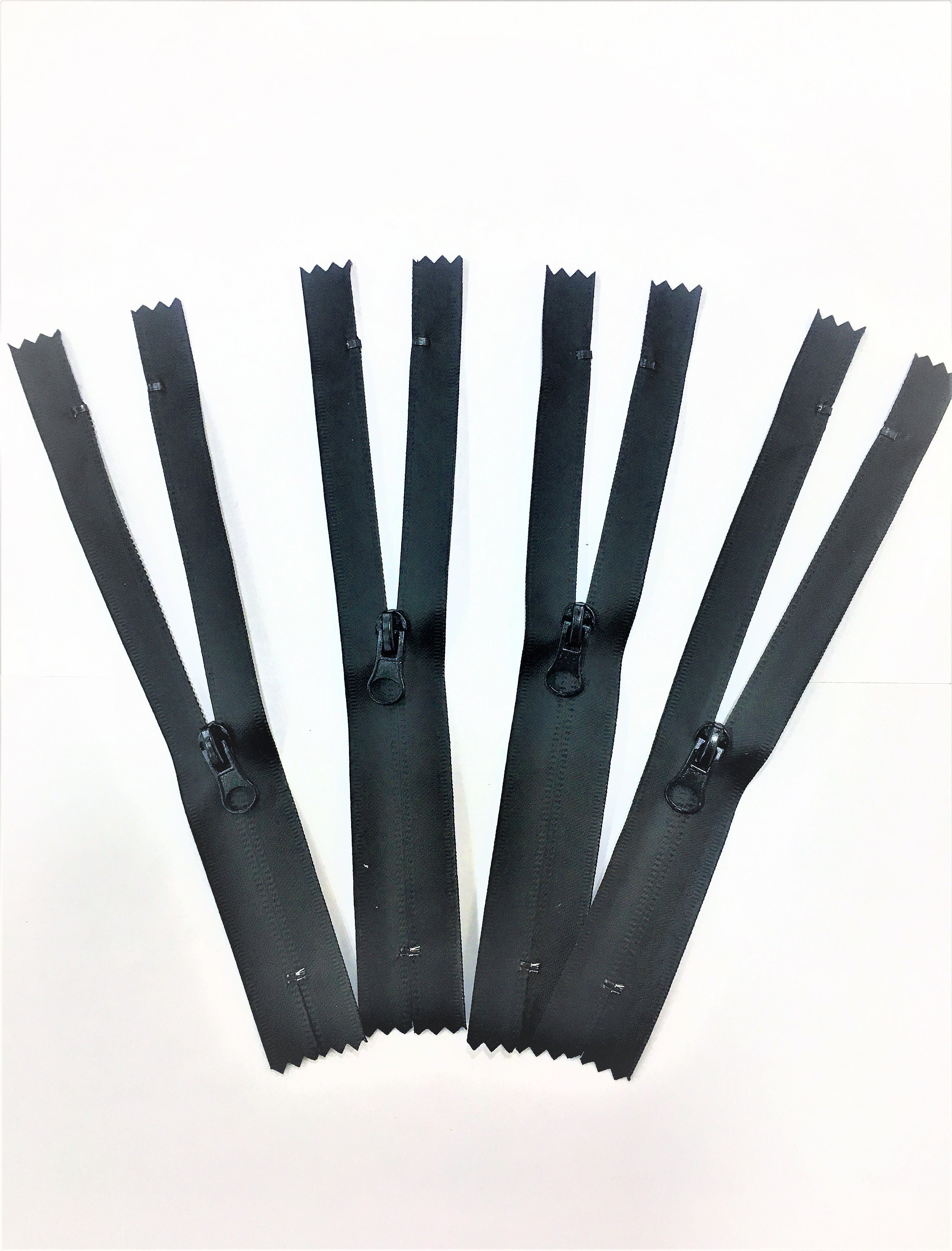 Reverse Coil Matte Black WaterResistant Zipper Chain by the piece