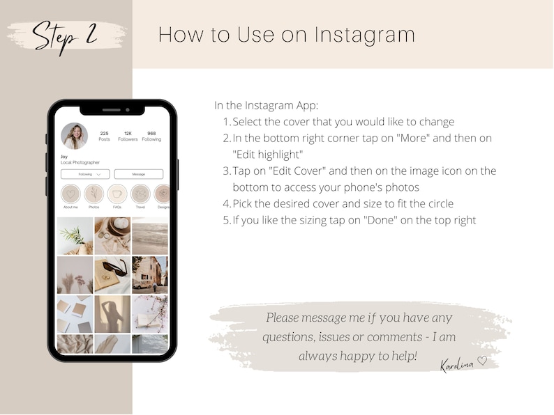 K&ouml;nnte beinhalten: Ein Screenshot eines Instagram-Profils mit einem Raster von Fotos. Das Profil ist f&uuml;r einen lokalen Fotografen. Der Text auf dem Bildschirm lautet "So verwenden Sie Instagram" und enth&auml;lt Anweisungen zum &Auml;ndern des Profilbilds.