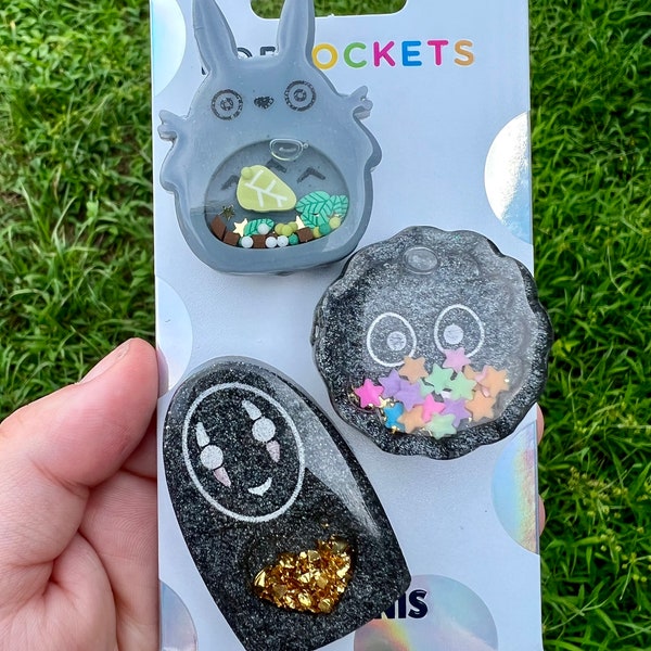 PopSocket™ PopMinis Phone Grip | ANIME Soot Ball Shaker | Halloween Cute Kawaii Chibi | Kids Cosplay | Handmade | Fan Art | Mag Safe Studio