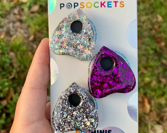 PopSocket™ PopGrip Mini Phone Grip | Tablet Ipad | Ouija Planchette | Glitter | Gothic Spooky | Customizable Gift For Besties Best Friends