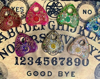 PopSocket™  Pop Grip Swappable Handmade Ouija Phone Grip Planchette Real Dried Flowers |Glitter Glow In The Dark | Halloween | Gothic Spooky