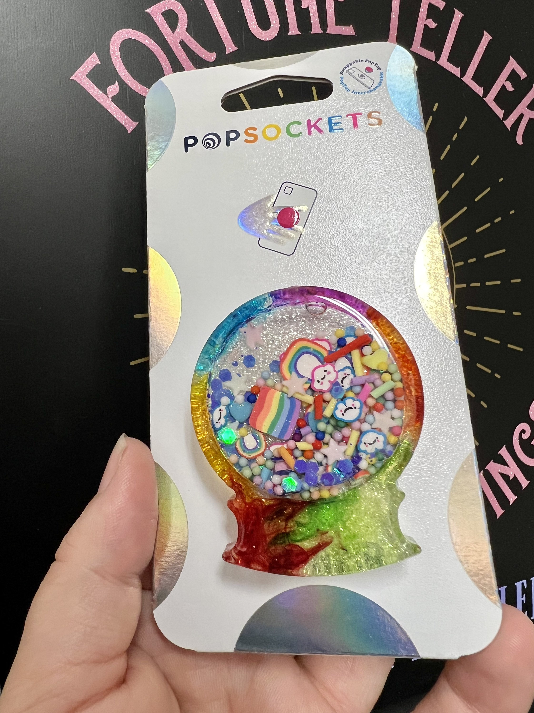  Dippin Dots - Rainbow Color Ice Cream PopSockets Swappable  PopGrip : Cell Phones & Accessories