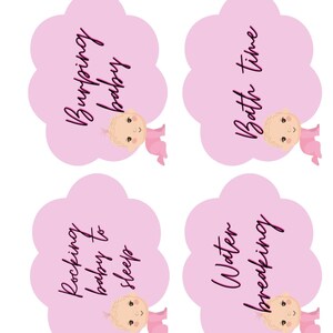 Pink Baby Shower Charades
