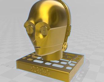 C-3po Head stl to display or to wear.