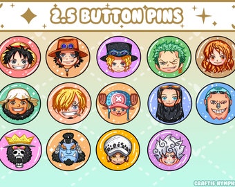 Piece One | Button Pins | Anime | Brooch Pin Badge | Straw Hat | Mugiwara