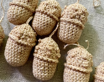 Hand Crocheted and Stuffed Acorn/Bobble