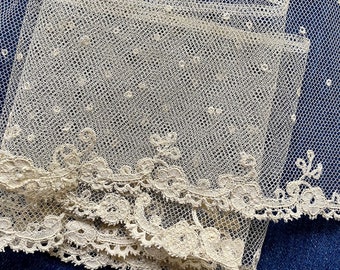 Antique 19th Century Hand Made Applique Lace