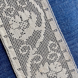 Antique Machine Made Filet Lace by the yard