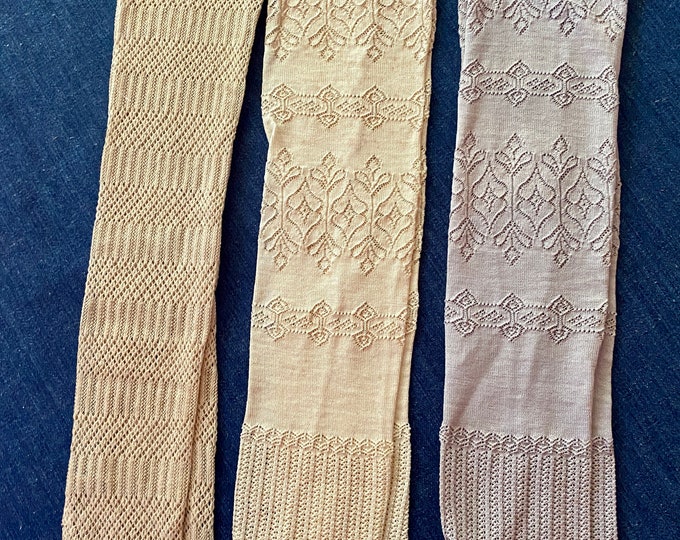 Antique Cotton Knit Mitt Etsy