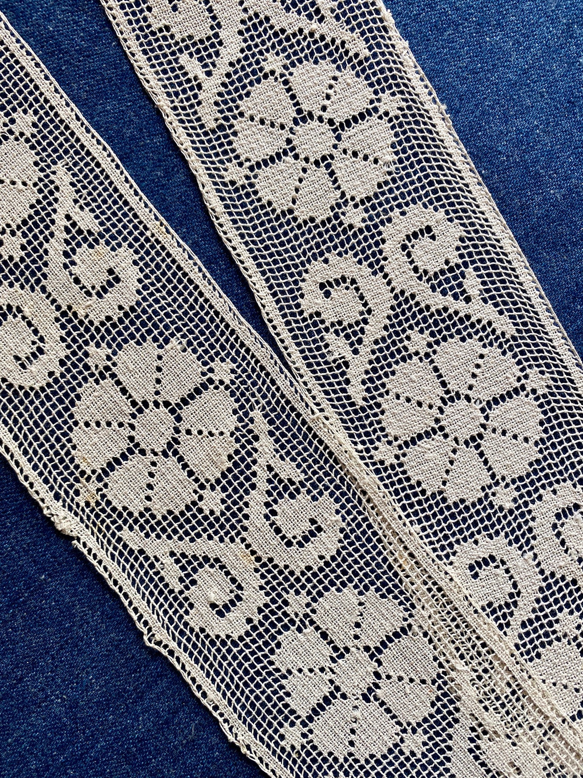 Hand Made Netted Filet Lace by the Yard 2.5 Inch Width - Etsy