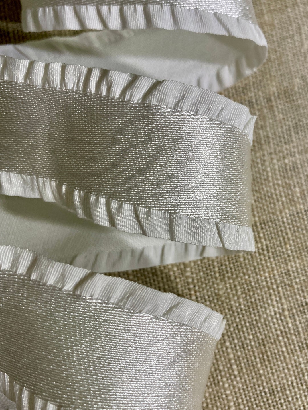 Brown Ribbon Ruffle French Ribbon With Ruffles - Etsy