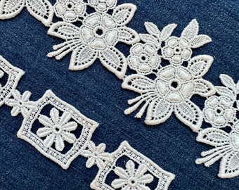 Vintage Applique Lace By The Yard