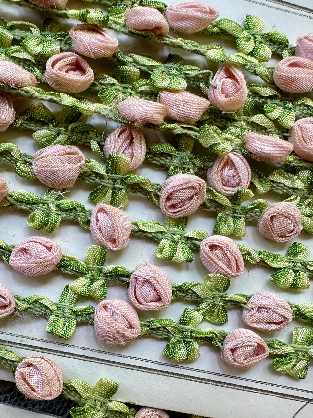 Rococco Roses Antique Hand Made Rococo Trim Pink Roses - Etsy