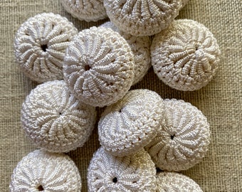 Bullion Stitch Crochet Button