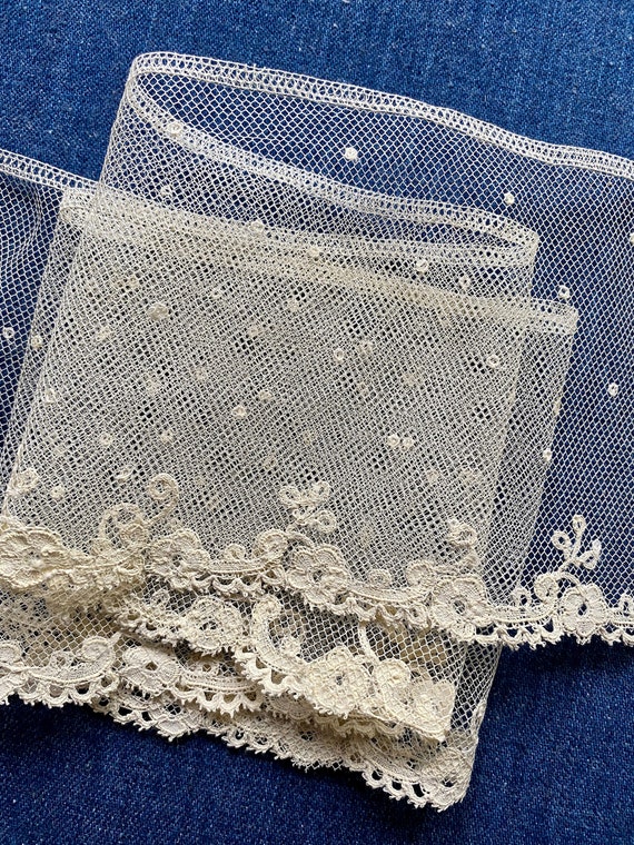 Antique 19th Century Hand Made Applique Lace