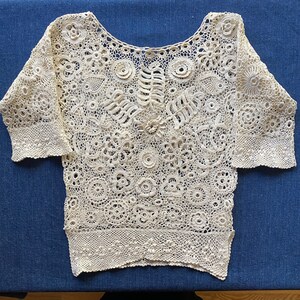 Antique Irish Crochet Blouse image 7