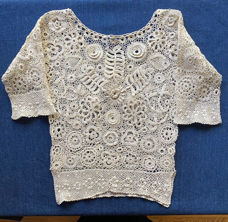 Antique Irish Crochet Blouse image 7