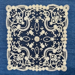 Finest Antique Princess Lace Handkerchief