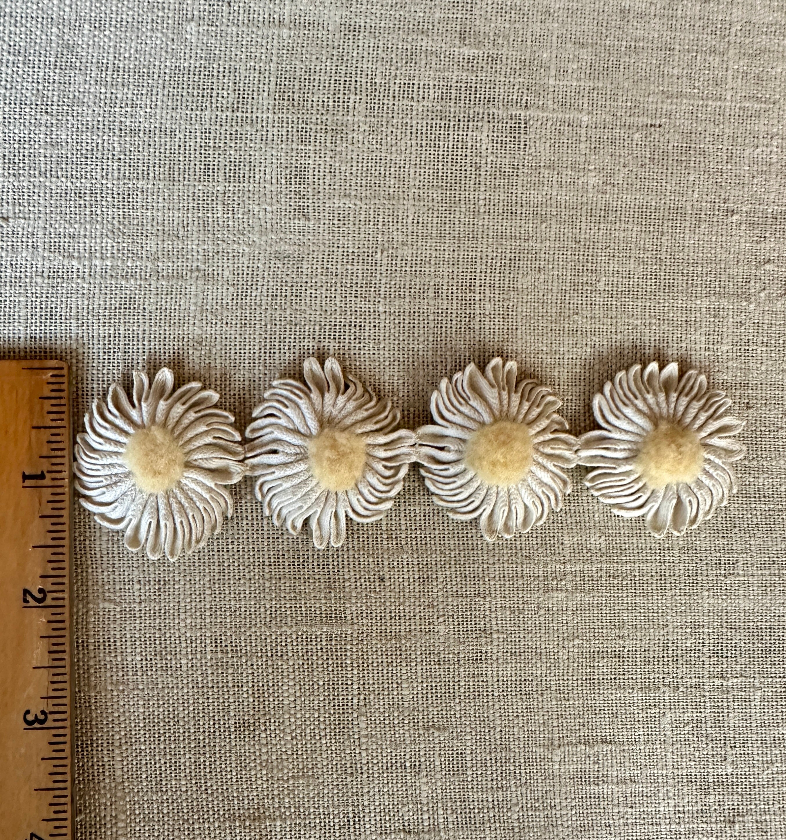 Four Antique Hand Sewn Rick Rack Flowers - Etsy