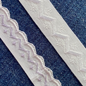 rubans de coton Français vintage Five Yards