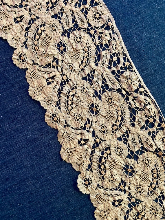 Antique Hand Made Mixed Lace Length