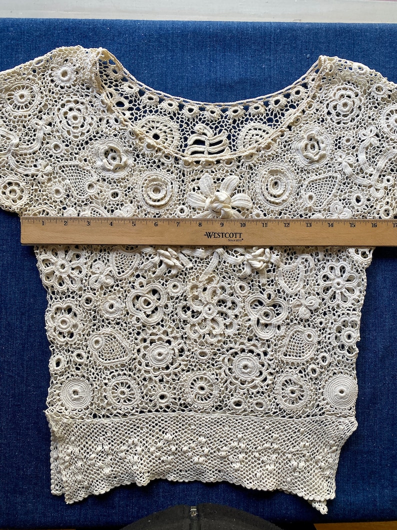 Antique Irish Crochet Blouse image 8