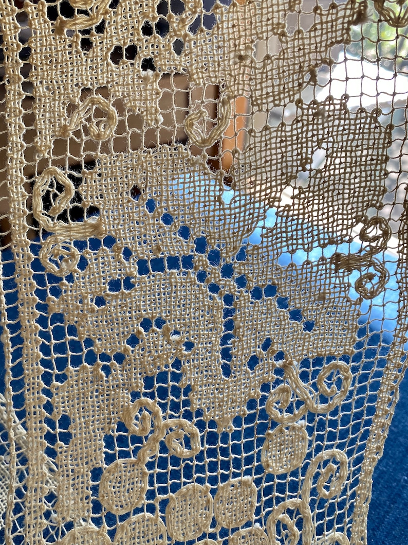 Hand Made Filet Netted Lace for House Hold Furnishings - Etsy