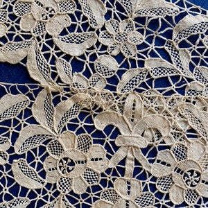 Antique Hand Made Venetian Gros Point Lace