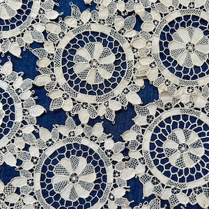 Nine Antique Hand Made Needle Lace Mats