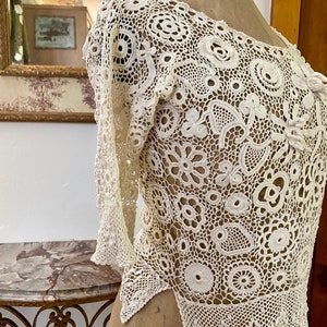 Antique Irish Crochet Blouse image 4