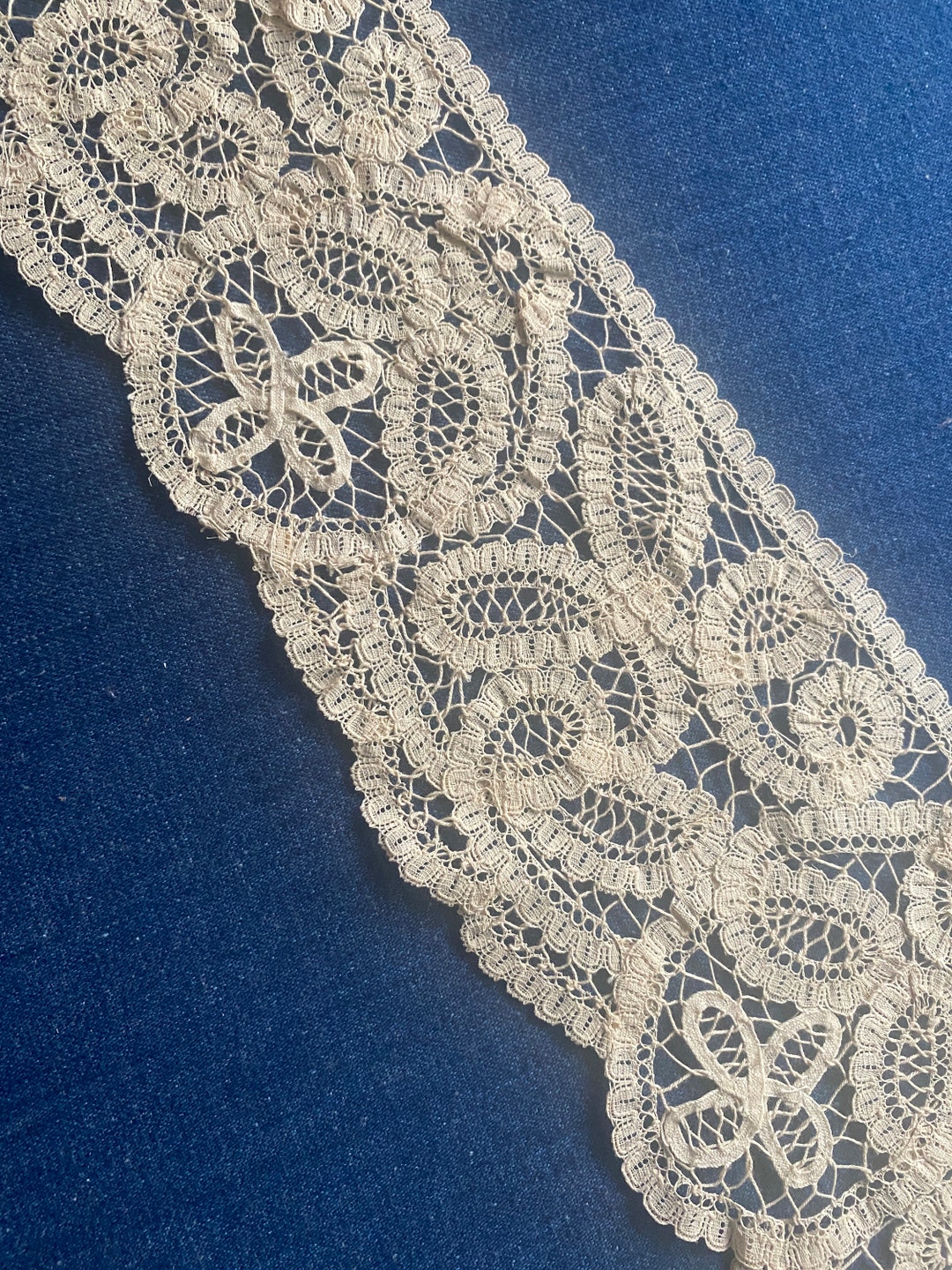 Hand Made Lace With Embroidered Fillings - Etsy