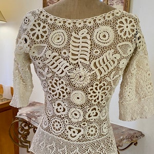 Antique Irish Crochet Blouse image 3