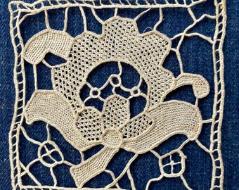 Antique Hand Made Needle Lace Appliques
