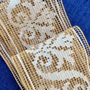 Antique Machine Made Filet Lace by the Yard