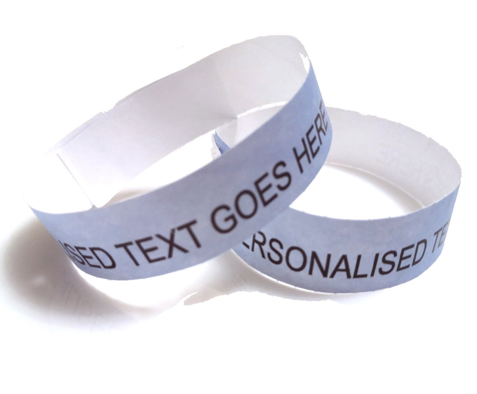 20 Personalised Paper Wristbands Custom Text Tyvek Bands Hen Etsy