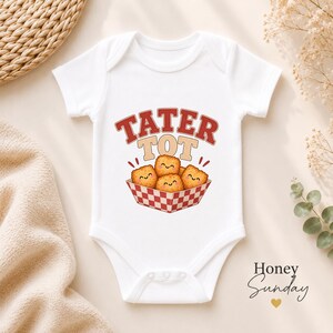 Tater Tot Baby Vest, Cute Potato Baby Bodysuit, Funny Food Pun Baby Outfit, Little Foodie Clothes, Potato Lover Baby, Unusual Baby Reveal