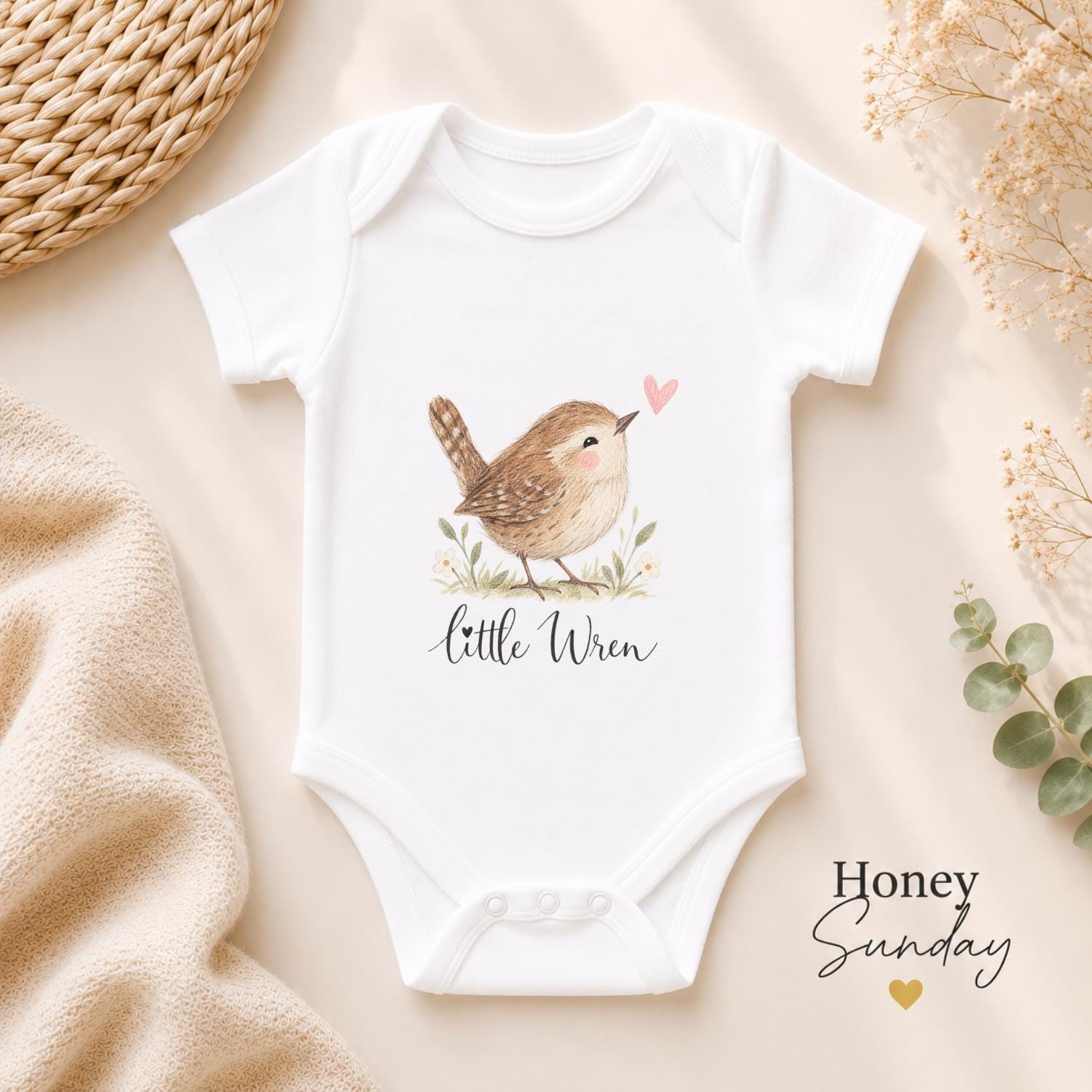 ワンピース FAUNE Embroidered Wren 2-4 vintage white Wren Onesie - Etsy