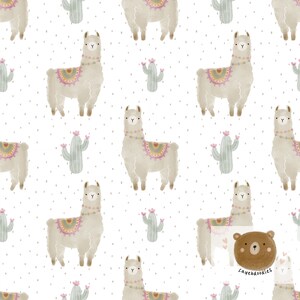 Llama Seamless Fabric Design, Llama Repeat Pattern, Watercolor Surface Pattern, Llama Pattern, Llama Design File, Fabric Pattern