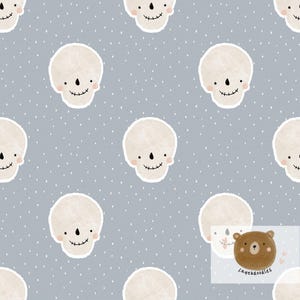 Cute Skull Halloween seamless pattern, Boys Halloween Seamless Pattern, Seamless Skeleton Pattern, fayebdoodles, Cute Skeleton Pattern